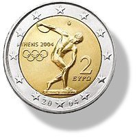2 Euros Commémorative Grèce 2004